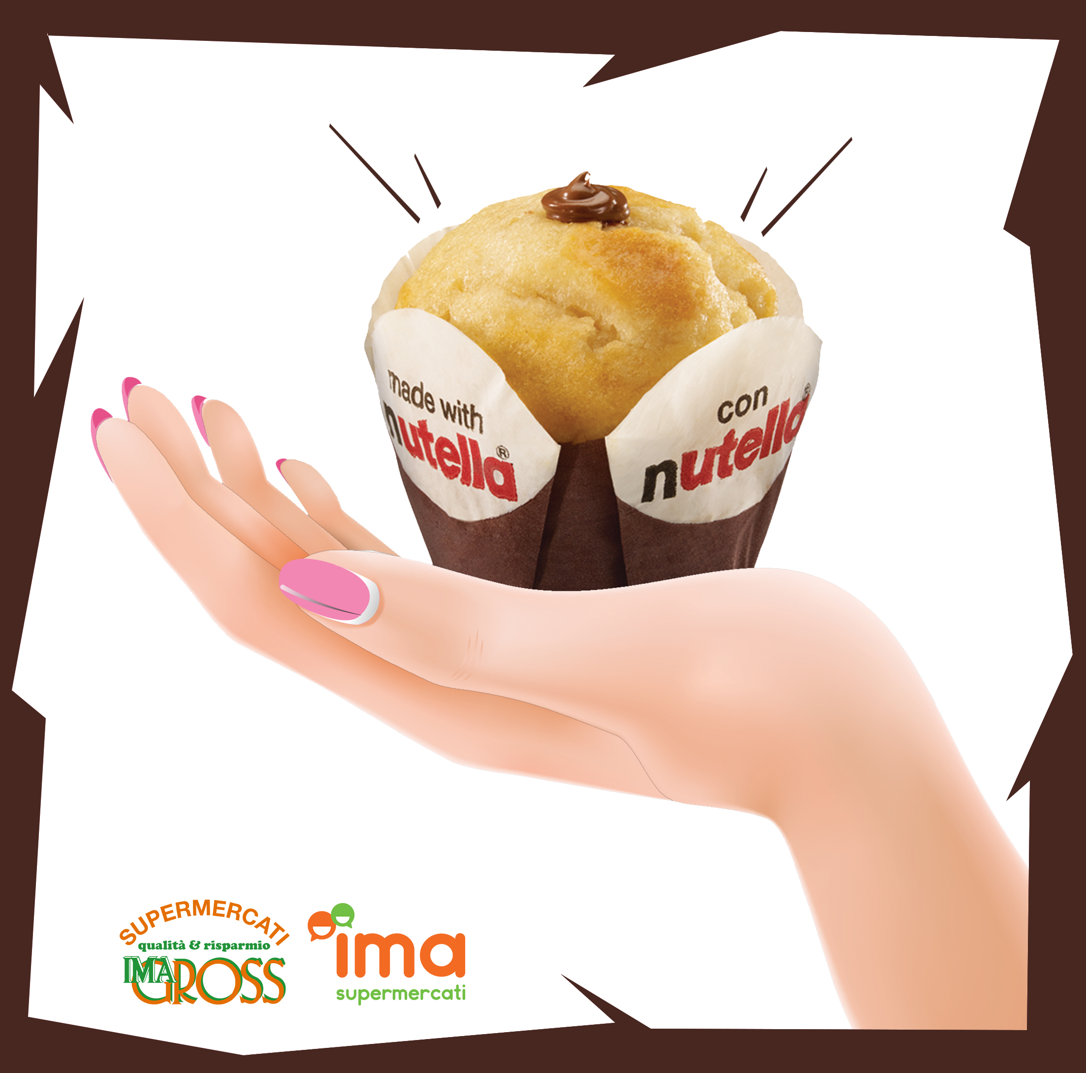 Muffin con Nutella