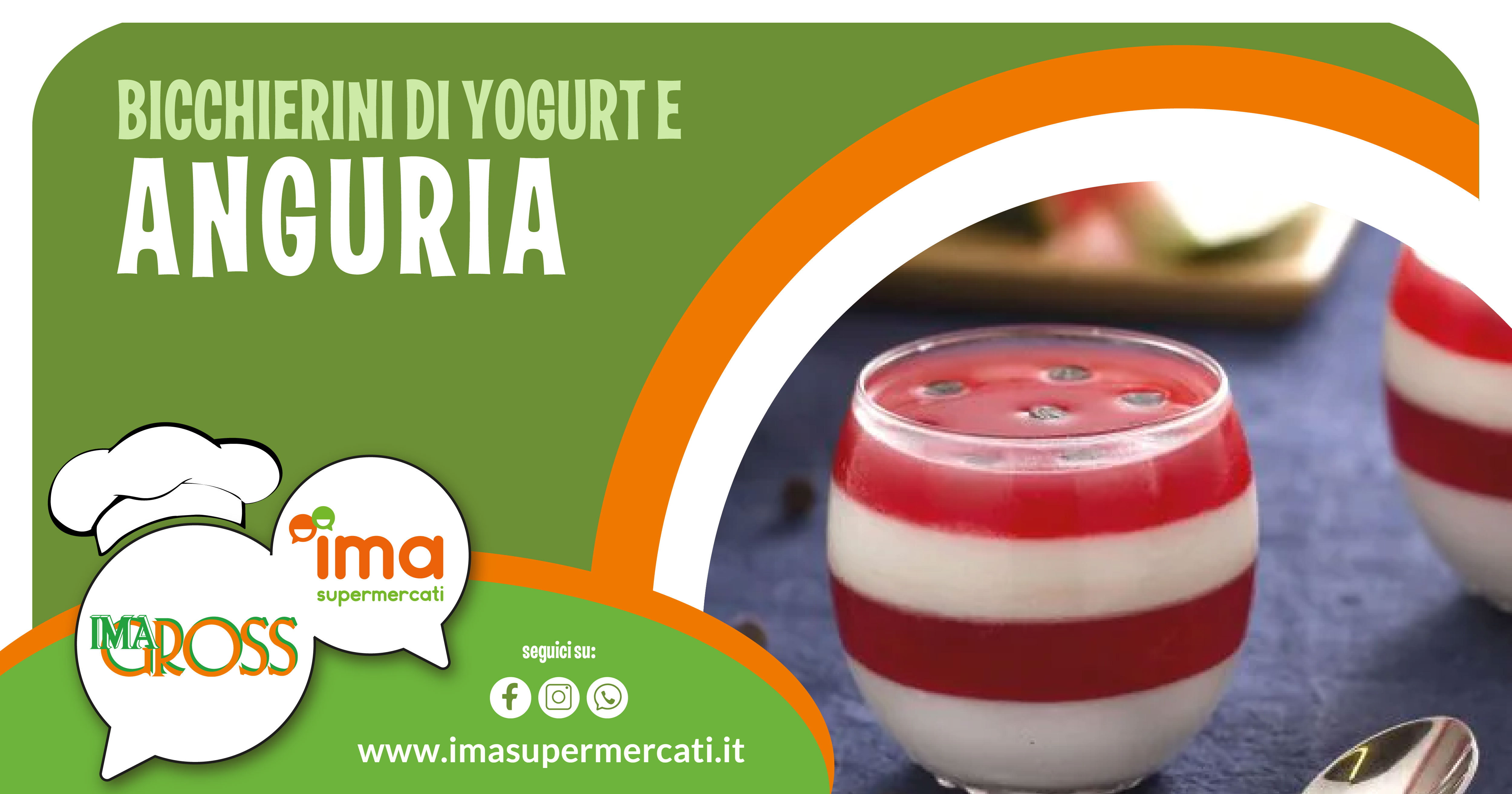 Bicchierini di yogurt e anguria