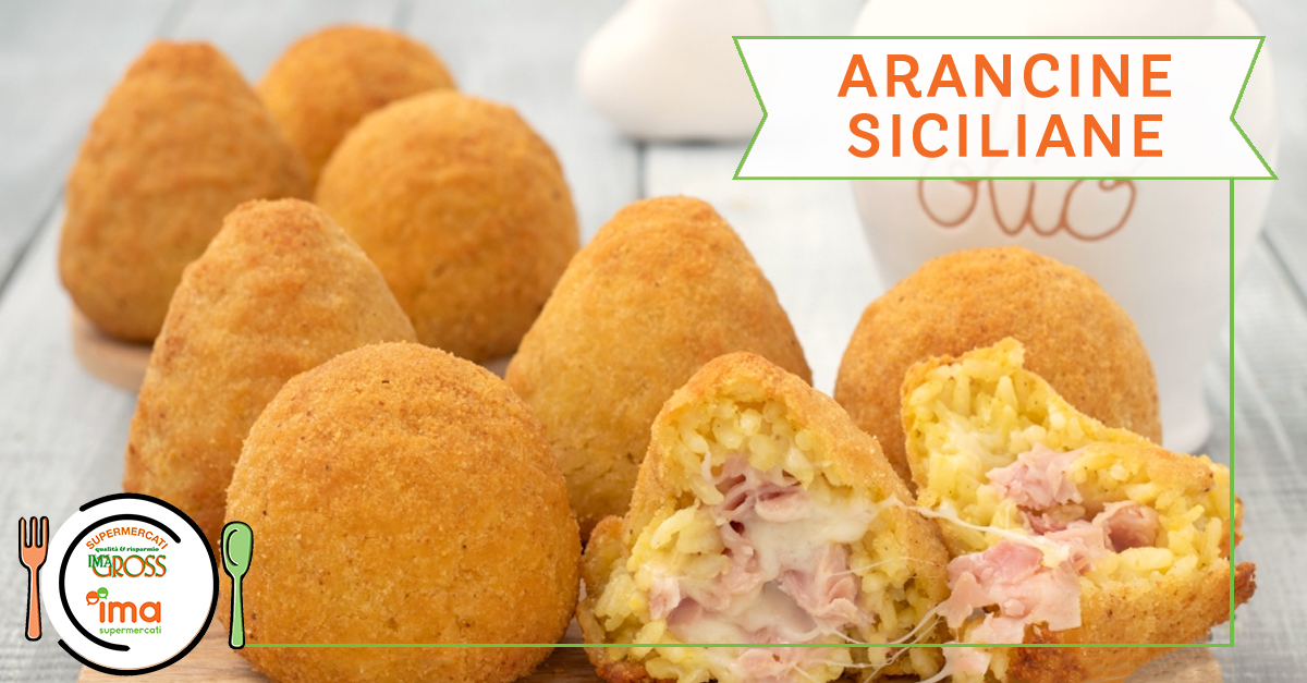 Arancine al prosciutto cotto e mozzarella