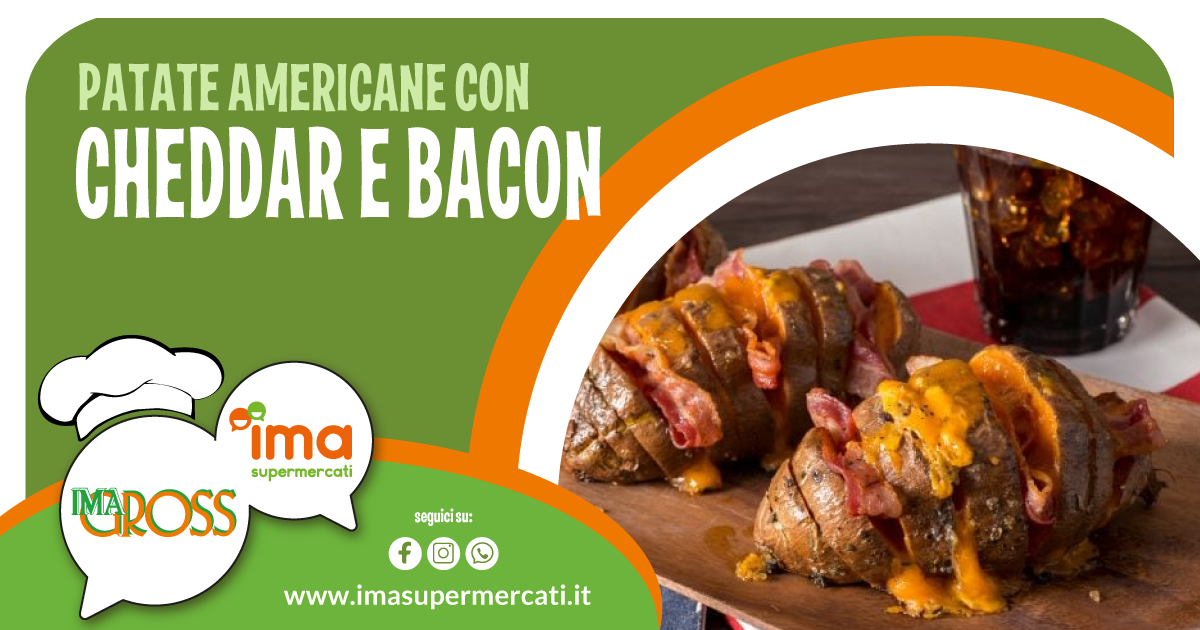 Patate americane con cheddar e bacon