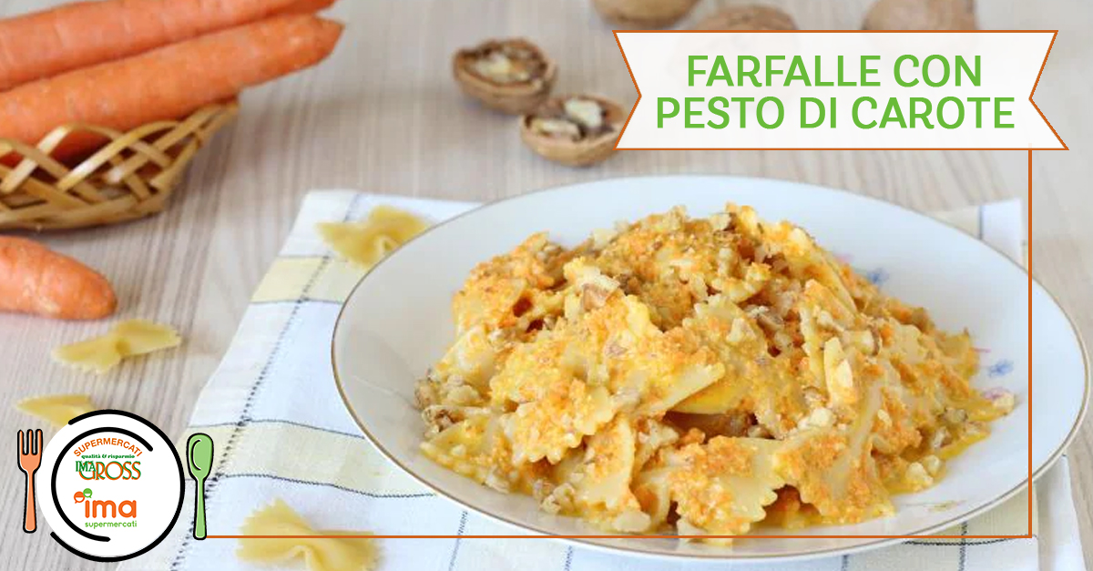 Farfalle con pesto di carote