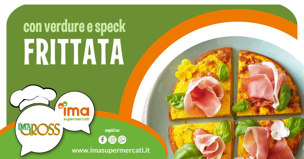 Frittata con verdure e speck