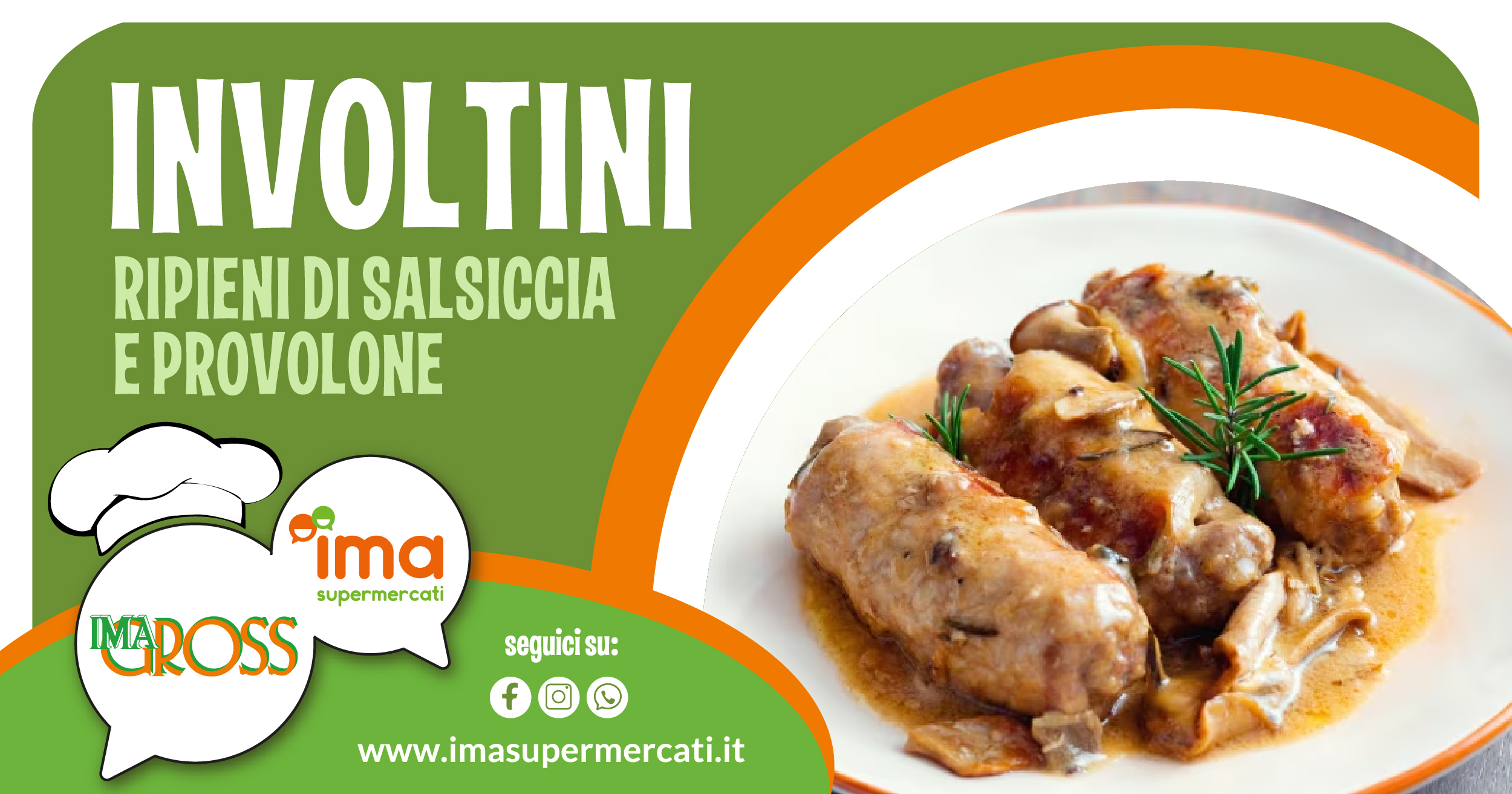 Involtini ripieni di salsiccia e provolone