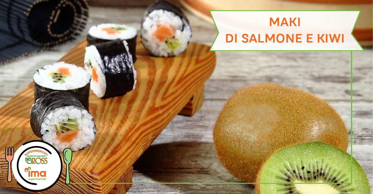 Maki di salmone e kiwi