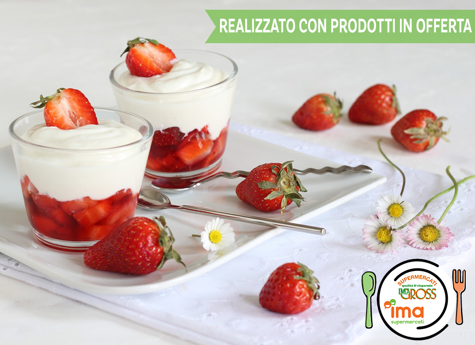 Mousse di ricotta e fragole