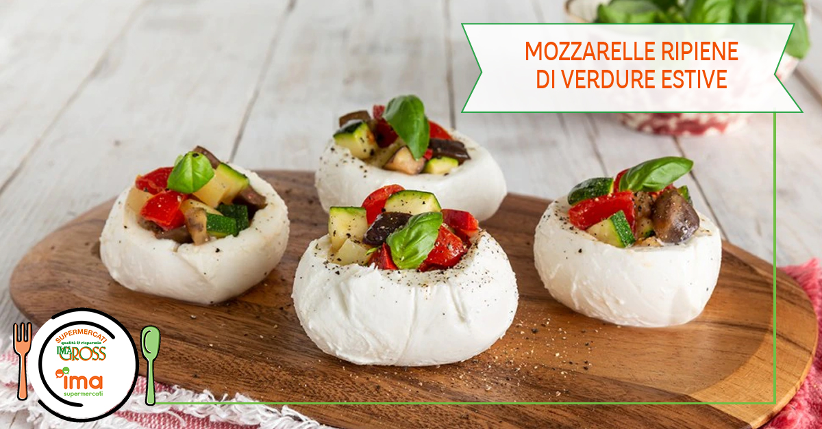 Mozzarelle ripiene di verdure estive