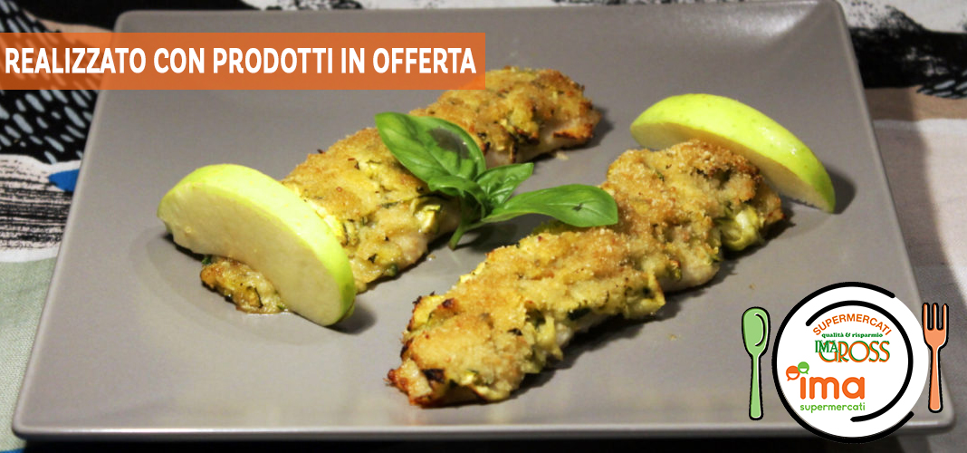 Filetti di merluzzo con zucchine e mele