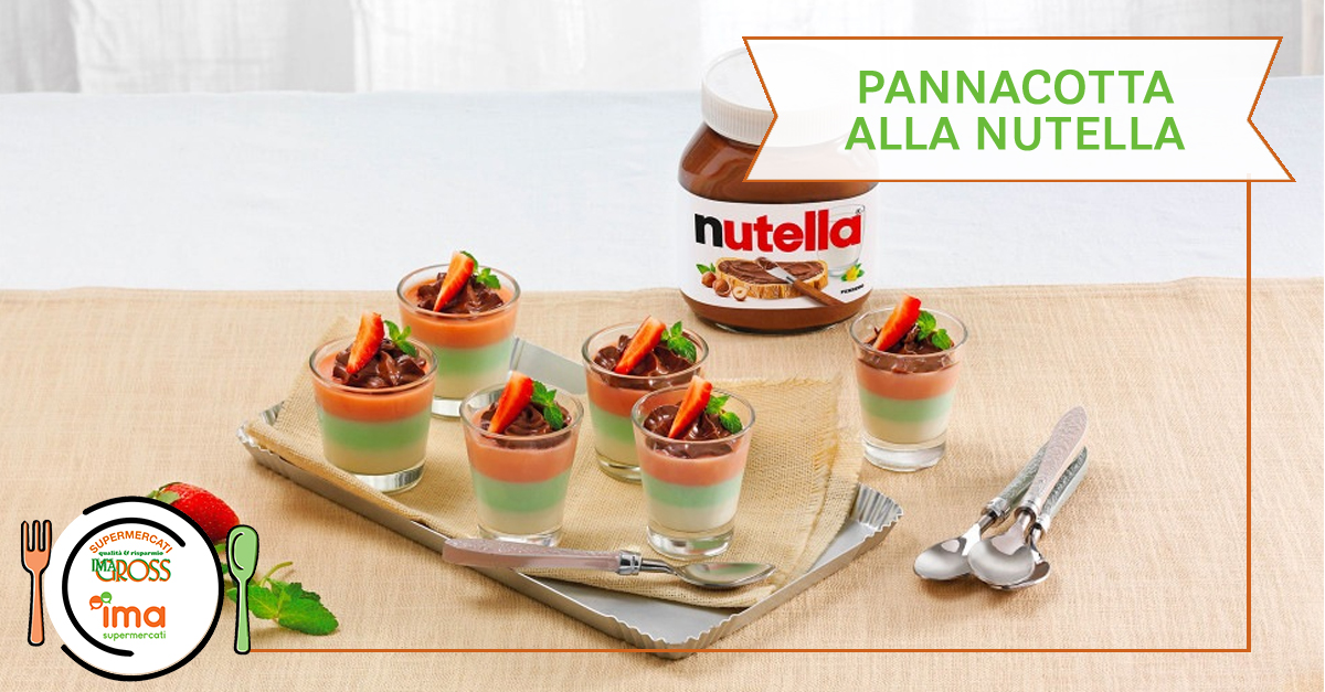 Pannacotta tricolore alla Nutella