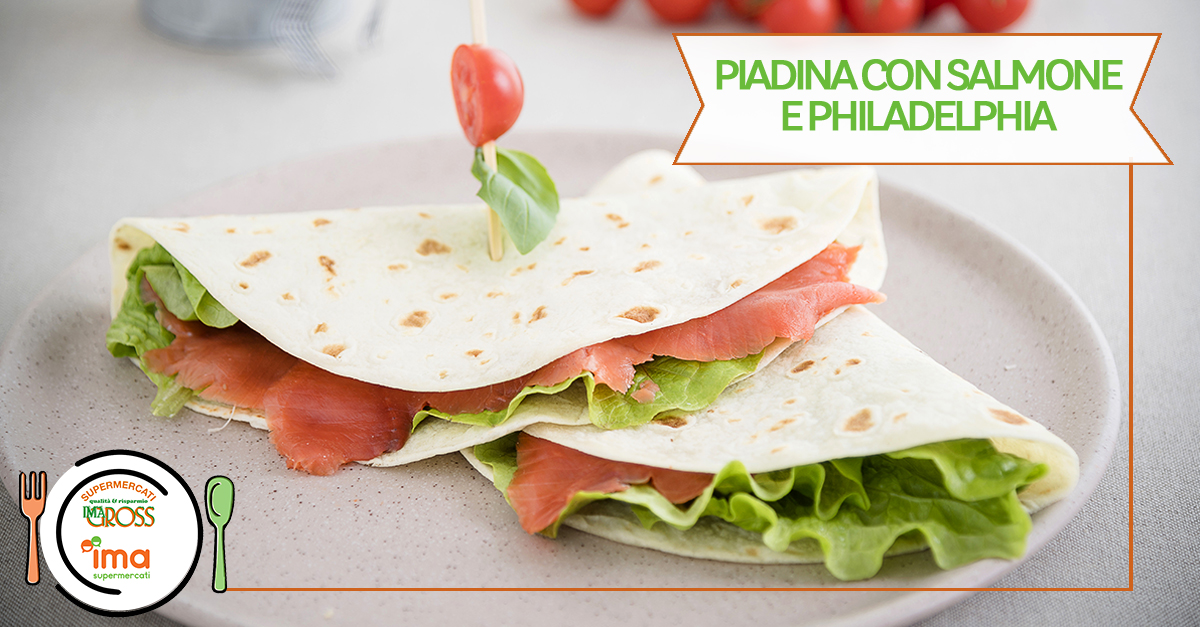 Piadina con salmone affumicato e Philadelphia