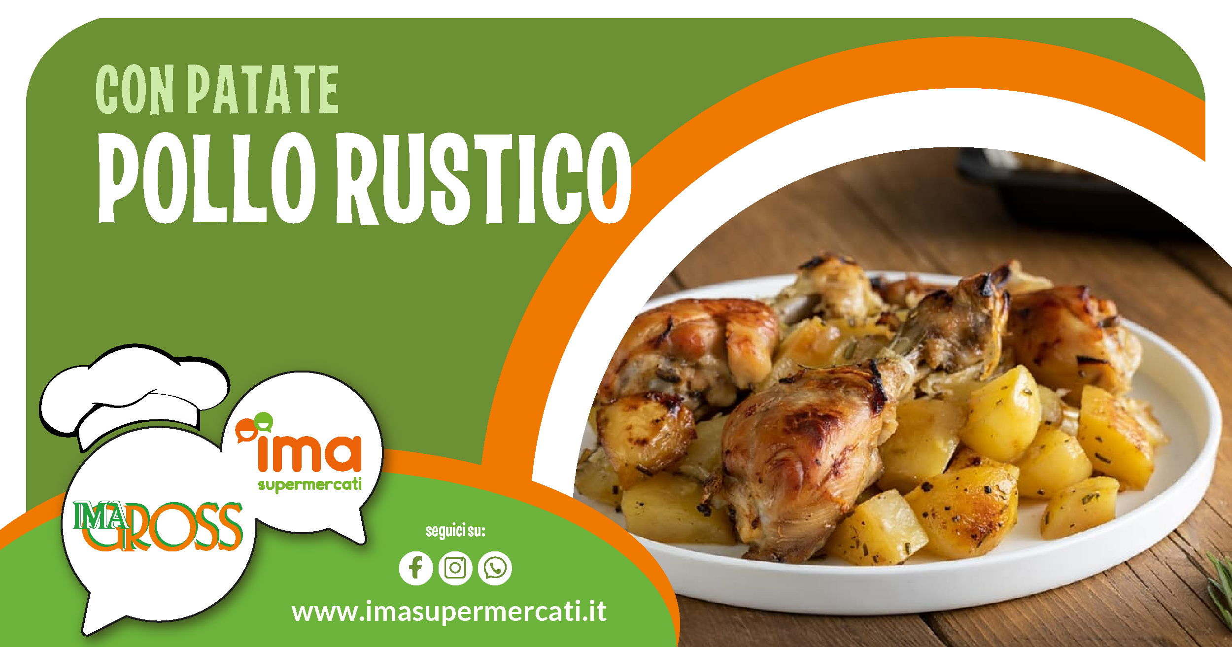 Pollo rustico con patate