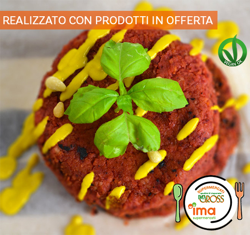 Burger vegan di rapetta rossa senza glutine