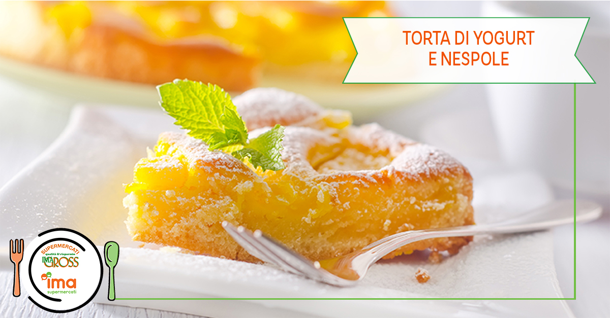 Torta di yogurt e nespole